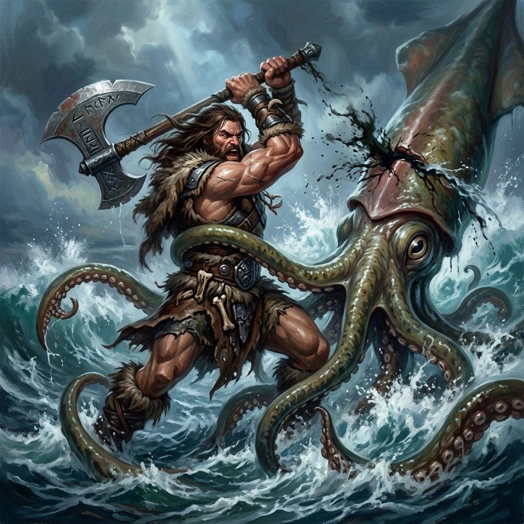 Enter the world of High Adventure &mdash; barbarian artwork