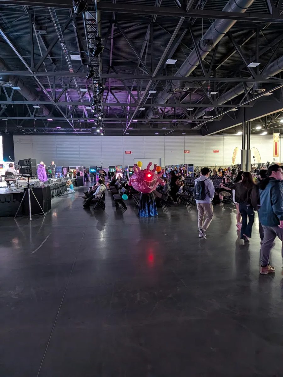 Game Con Canada main hall with a beholder cosplayer